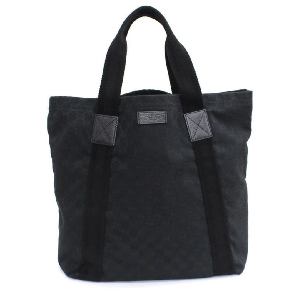 Gucci Tote Handbag Canvas Black GG